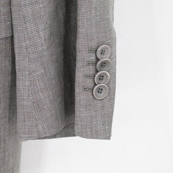 Z zegna sport coat men's 42R two button gray linen cotton wool unstructured - Picture 2 of 16
